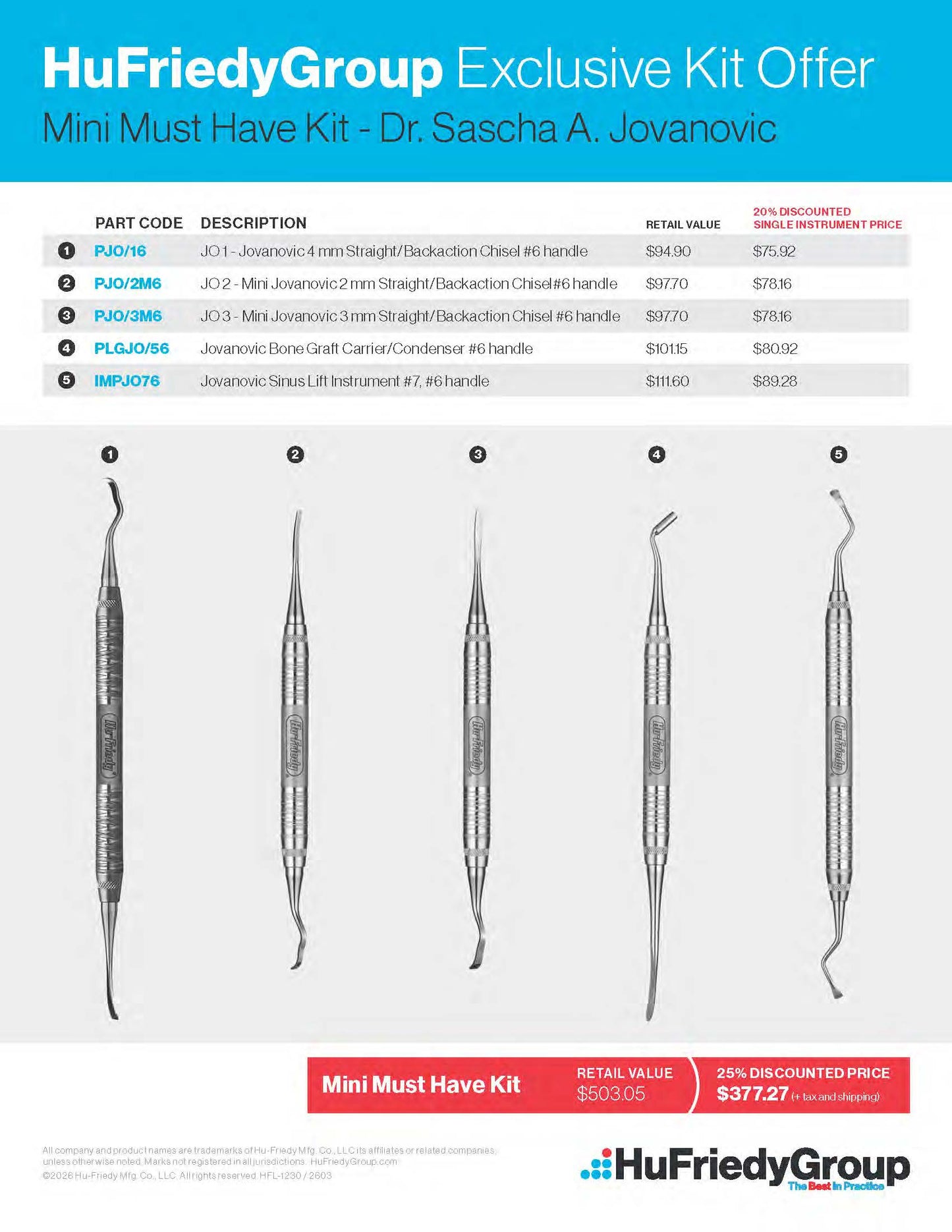 Jovanovic Implant Surgery & Tissue Regeneration Kit (Exclusive Kit)