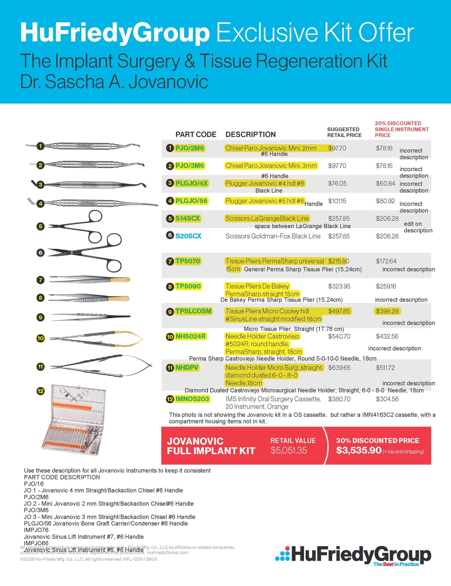 Jovanovic Implant Surgery & Tissue Regeneration Kit
