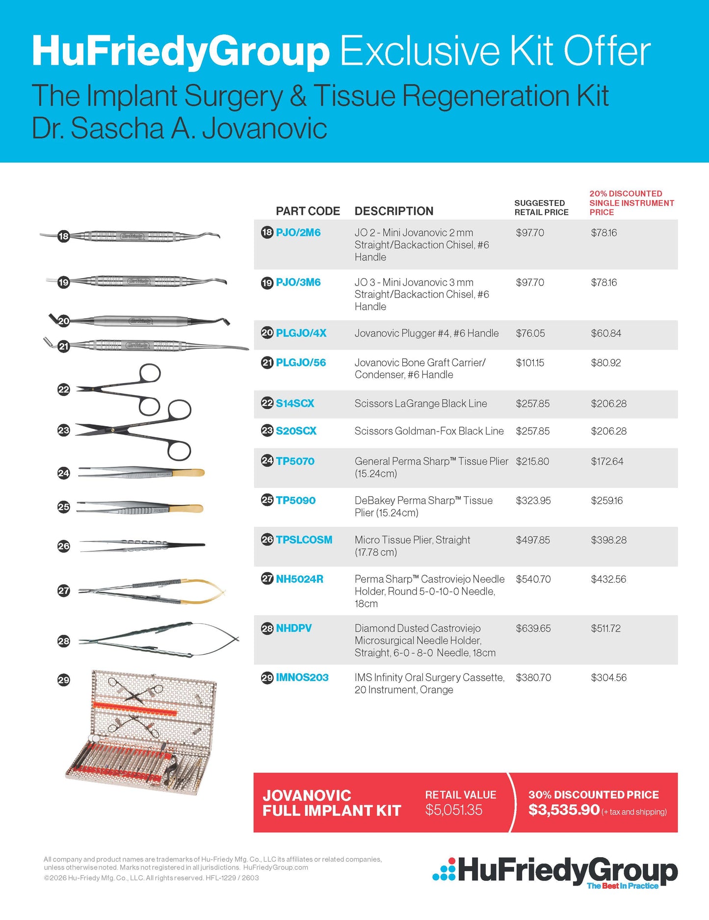 Jovanovic Implant Surgery & Tissue Regeneration Kit